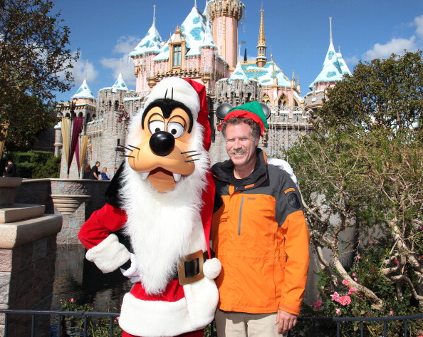 Will Ferrell with Santa Goofy At Disneyland In California