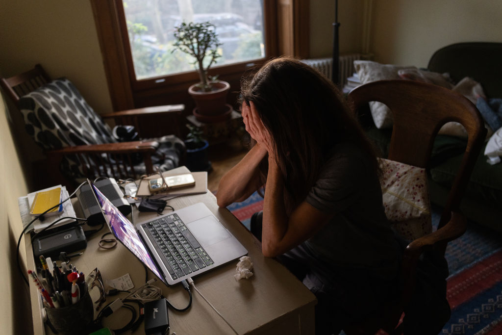 Listening to Vice President Kamala Harris' Concession Speech in a Brooklyn Home