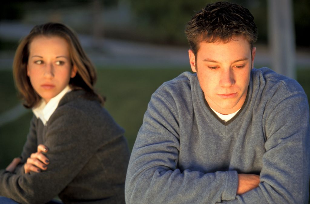 Teen Couple After Argument