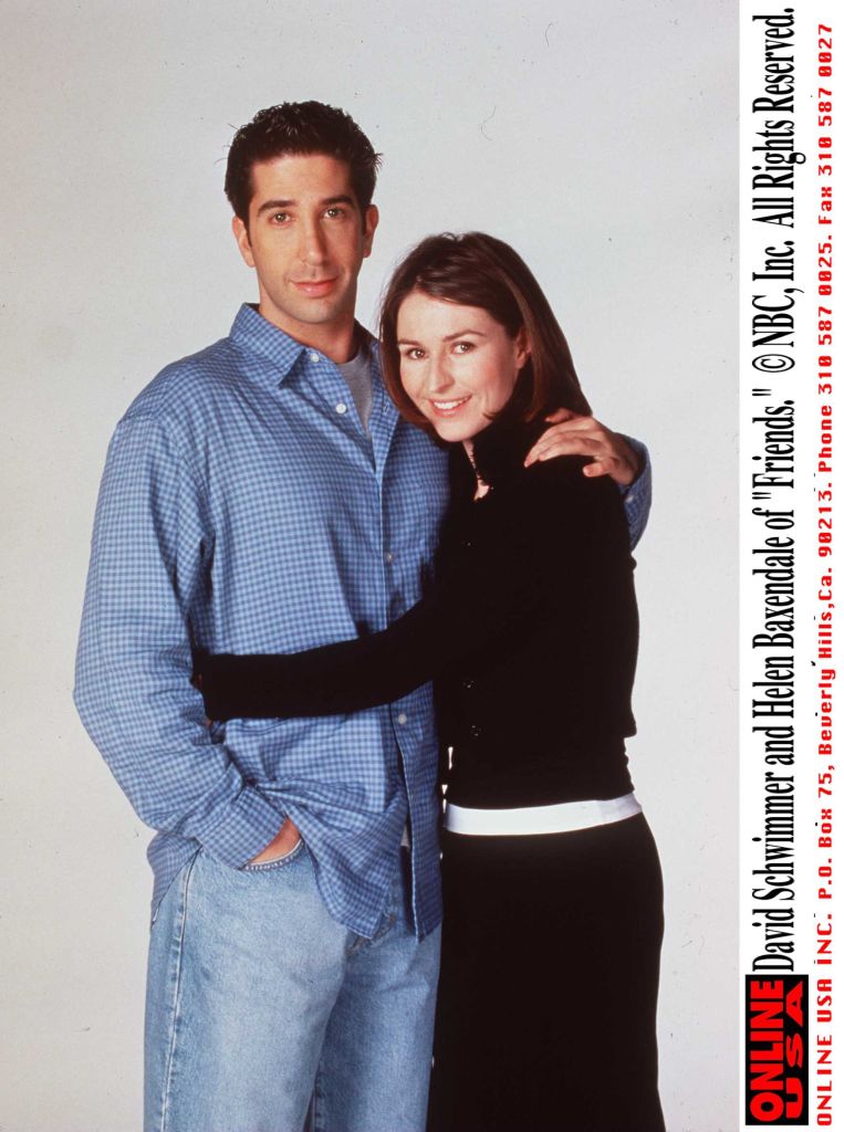 1998 David Schwimmer and Helen Baxendale of 