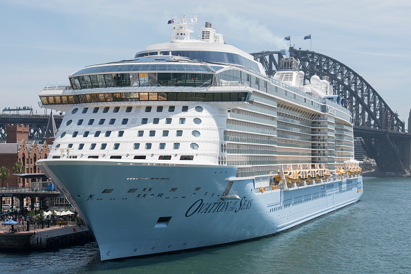 Royal Caribbean cruise ship, Ovation of the Seas, berthed in Sydney Harbour