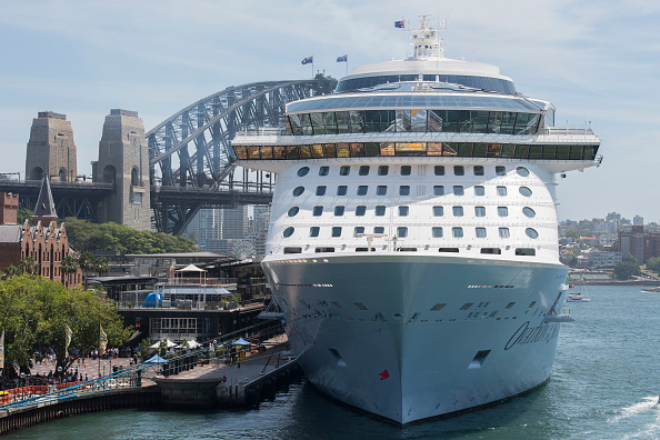 Royal Caribbean cruise ship, Ovation of the Seas, berthed in Sydney Harbour