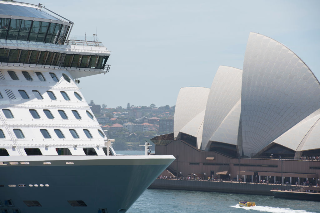 Royal Caribbean cruise ship, Ovation of the Seas, berthed in Sydney Harbour