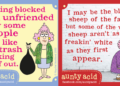 Aunty Acid memes (Image by Raychel Backland/Aunty Acid)