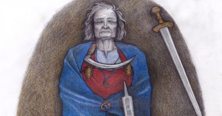 Age human remains buried in Finland with both male and female accoutrements.
