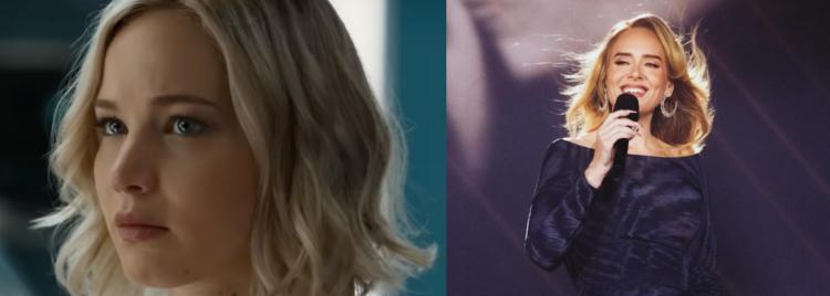 Jennifer Lawrence opposite Adele