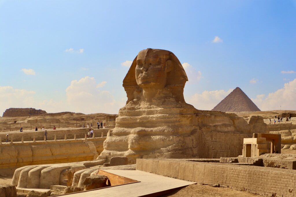 The sphinx and the great pyramids of giza