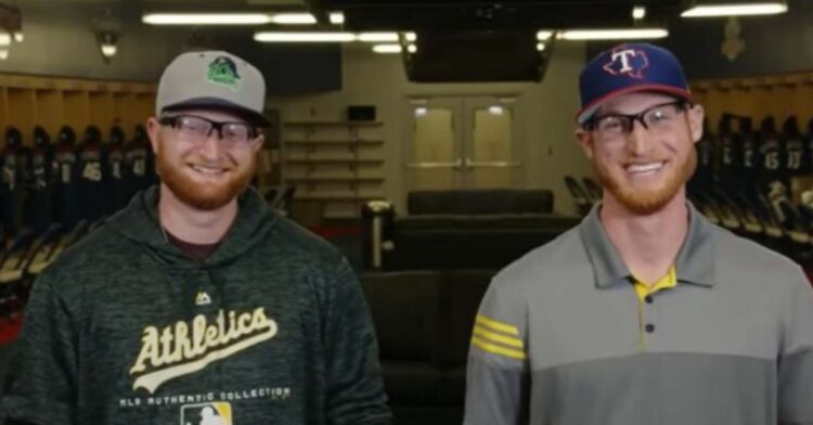 Two ‘identical’ baseball players
