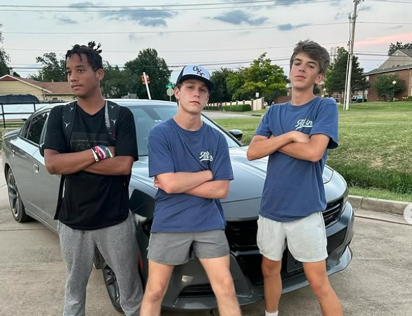Hudson Joseph Meek with friends