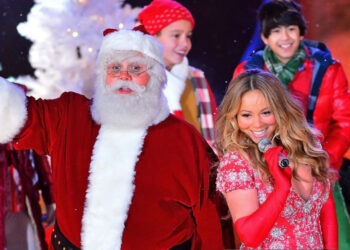 Mariah Carey and Santa Claus