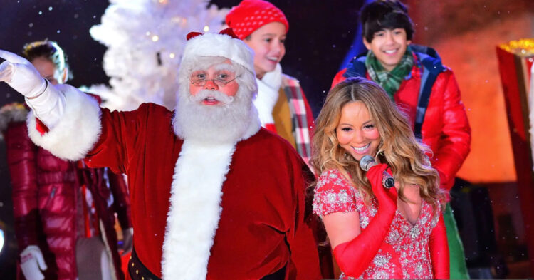 Mariah Carey and Santa Claus