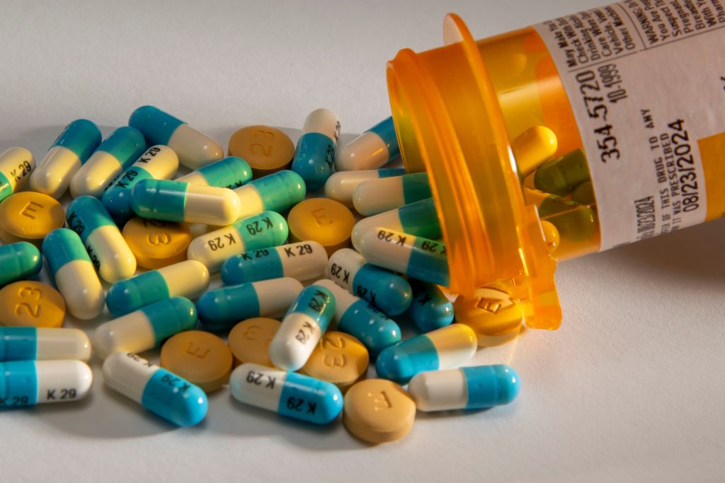 Still life of Phentermine and topiramate weight loss drugs.