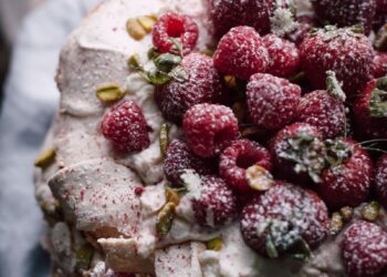 cake with strawberry toppings