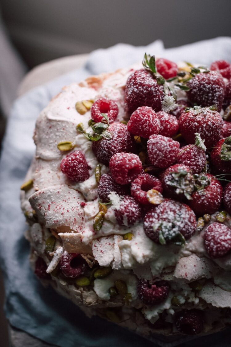 cake with strawberry toppings