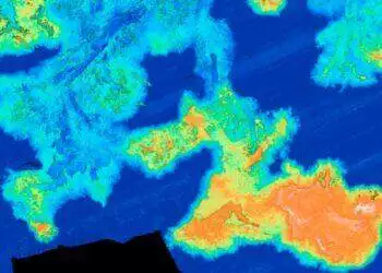 Map showing some of the new lava flows erupted at Axial Seamount