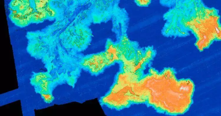 Map showing some of the new lava flows erupted at Axial Seamount