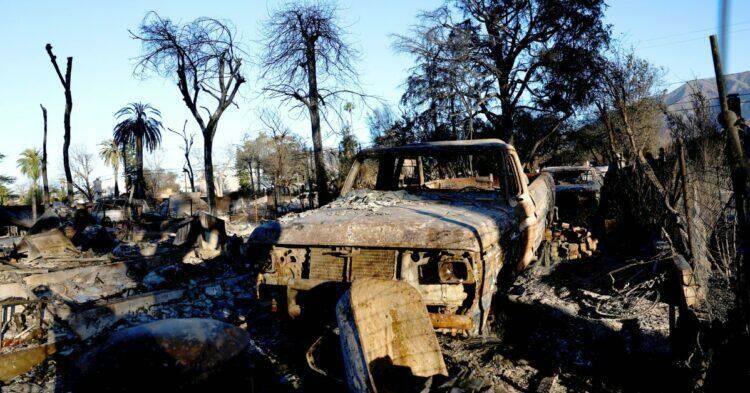 Fire remains from the Eaton Fires in LA (Reuters)