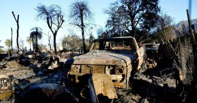 Fire remains from the Eaton Fires in LA (Reuters)