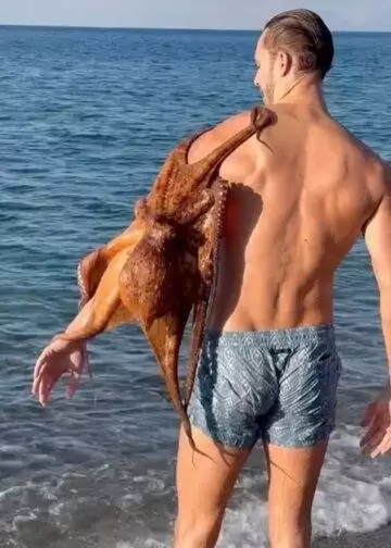 Frederico Cola with octopus (Jam Press)