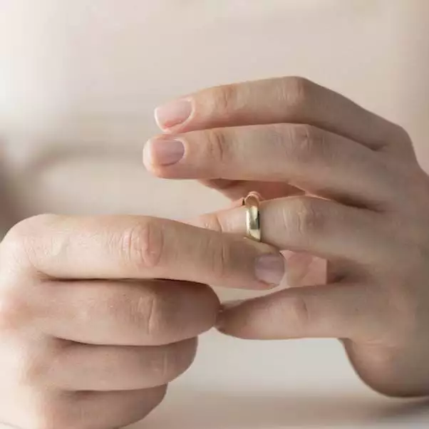 Wife removes wedding ring