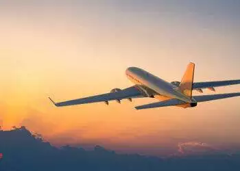 Airplane flying