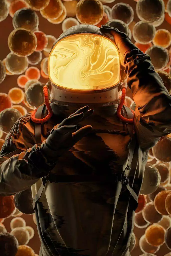 a person wearing a space suit