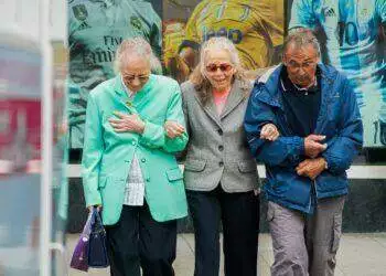 Seniors walking