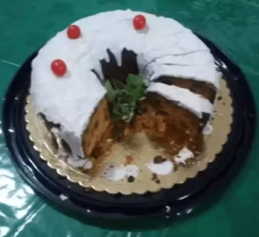 Poisoned Bolo de Natal cake (Divulgação/Polícia Civil)