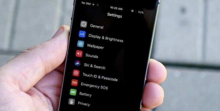 iPhone settings