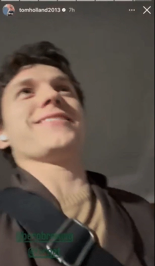 Screenshot from Tom Holland Instagram Stories (Instagram | tomholland2013)