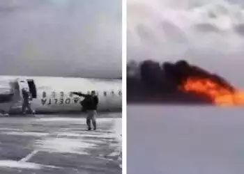 Delta plane flips over