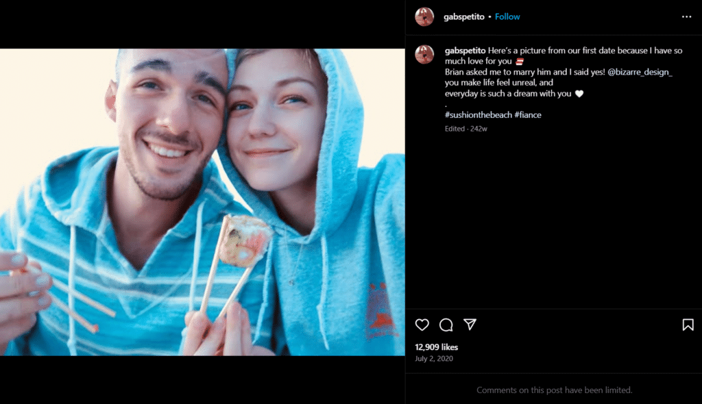 Gabby Petito and her fiance brian