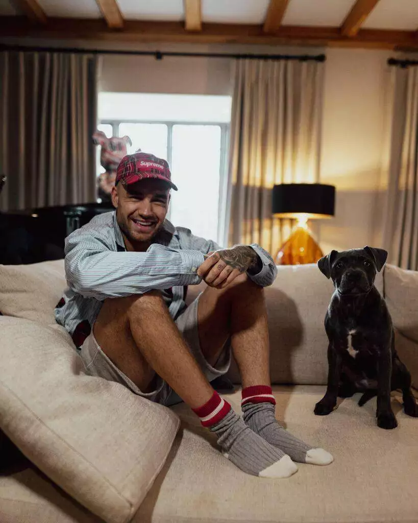 Liam Payne with his dog on Instagram
