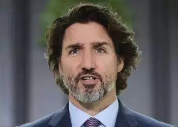 Justin Trudeau lets tongue out