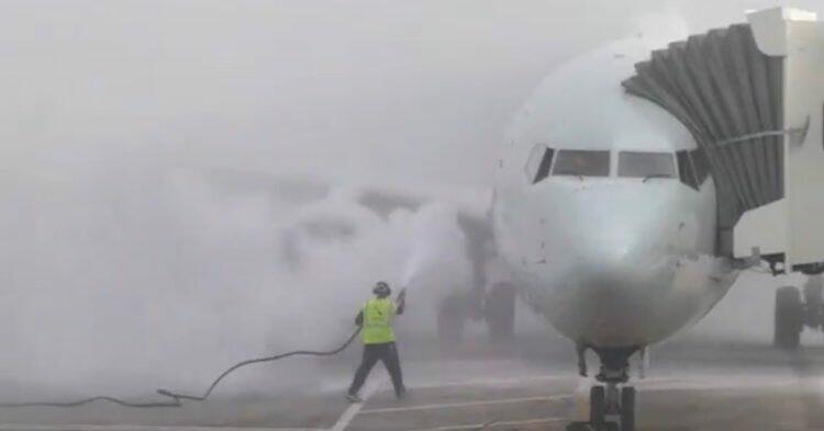 Denver plane caught on fire