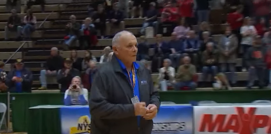 Jim Zullo, Basketball coach who got fired for pulling player's hair, on the court (WNYT)