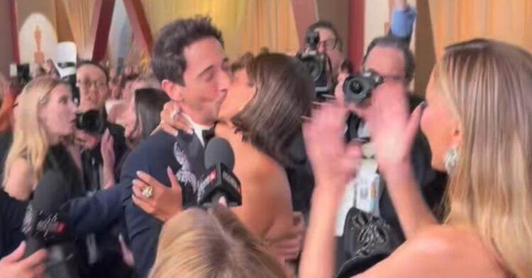 Berry and Brody kiss 2025 Oscars