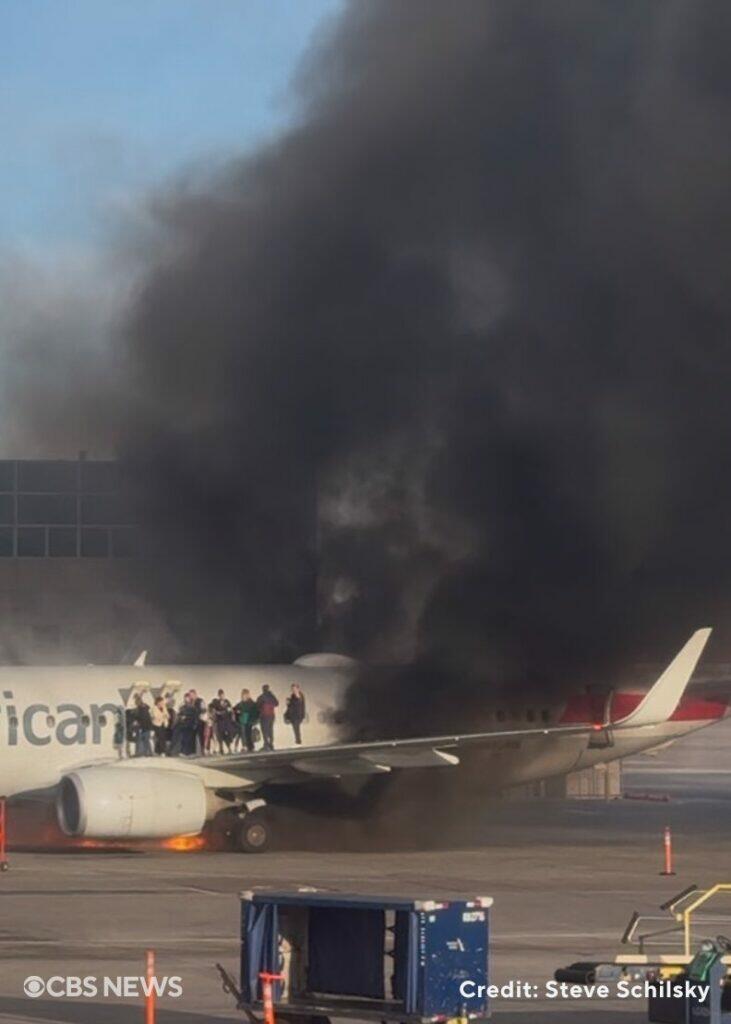 Denver plane on fire