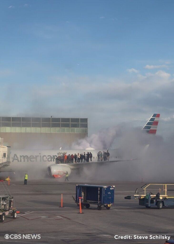 Denver Plane on fire