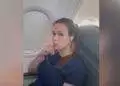 Jeniffer Castro being filmed on plane (Jam Press)