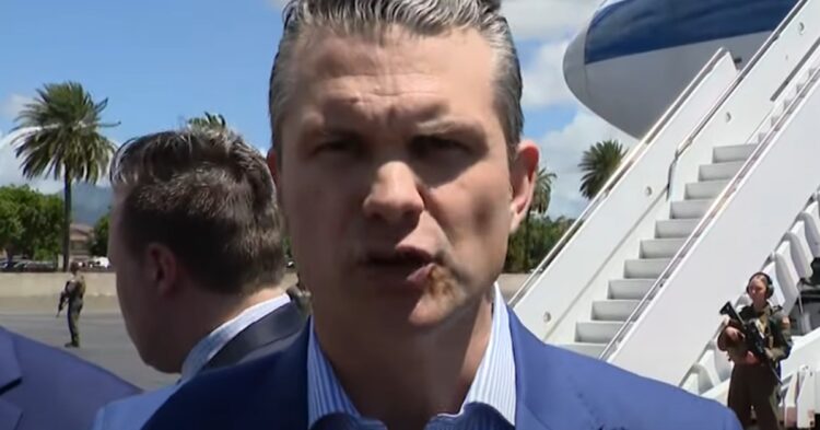 Pete Hegseth speaking to reporters (YouTube Fox News)