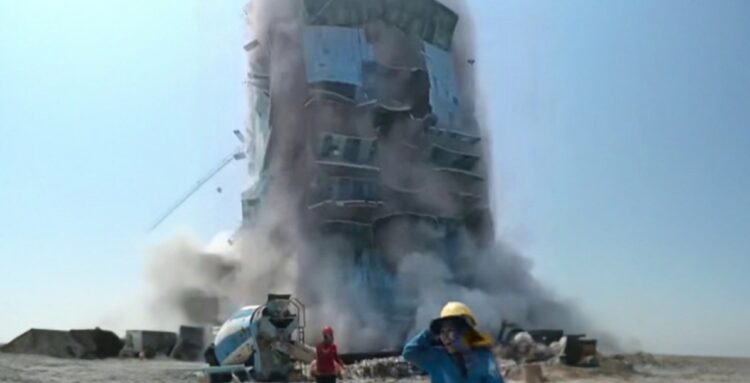 Building collapsing