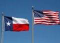 Texas, US flags