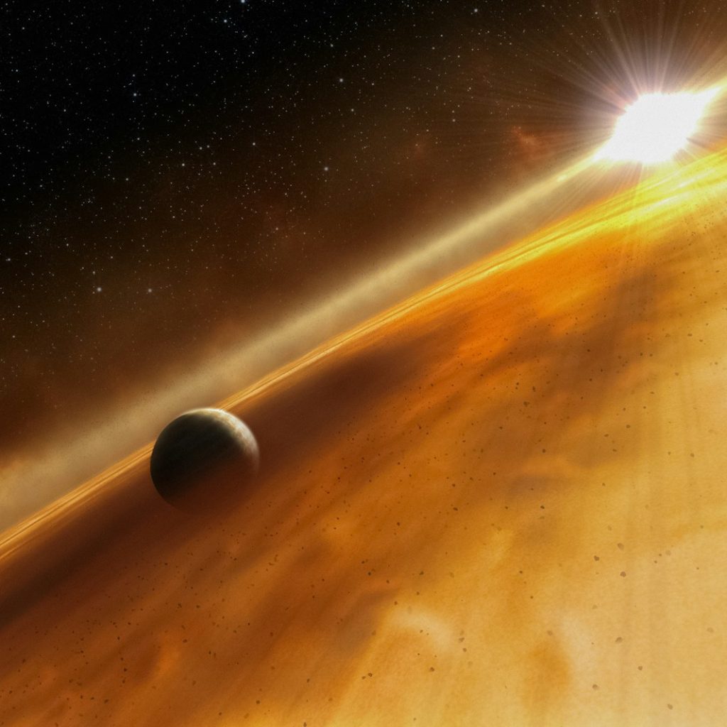 an artist's rendering of a distant object in space