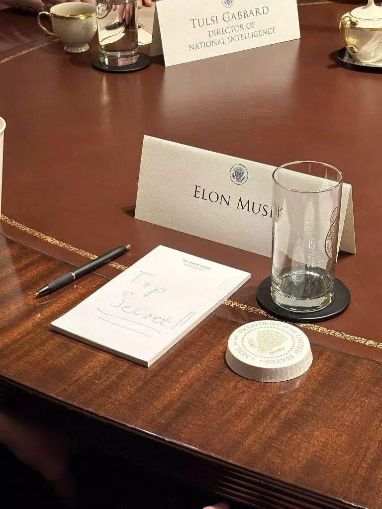 Elon Musk's notepad