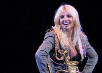 Britney Spears smiling on stage