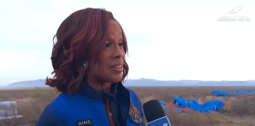 Gayle King after the Blue Origin space flight