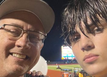 Austin Metcalf with father Jeff Metcalf