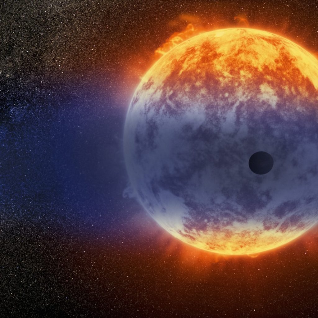 a black hole in the center of a star