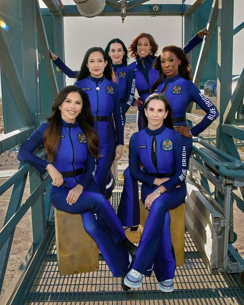 first ever female space crew launching into space with Katy Perry